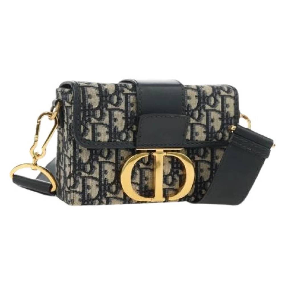 Dior Vintage Pre-owned Vintage Trotter Canvas Skuldertaske - Vintage - Dame - Blå - ONE SIZE - Uld