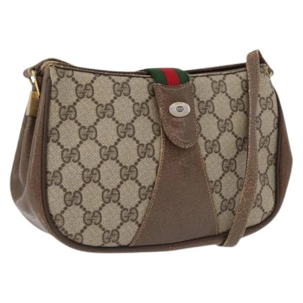 Gucci Vintage Pre-owned Vintage GG Canvas Skuldertaske - Vintage - Dame - Beige - ONE SIZE - Uld