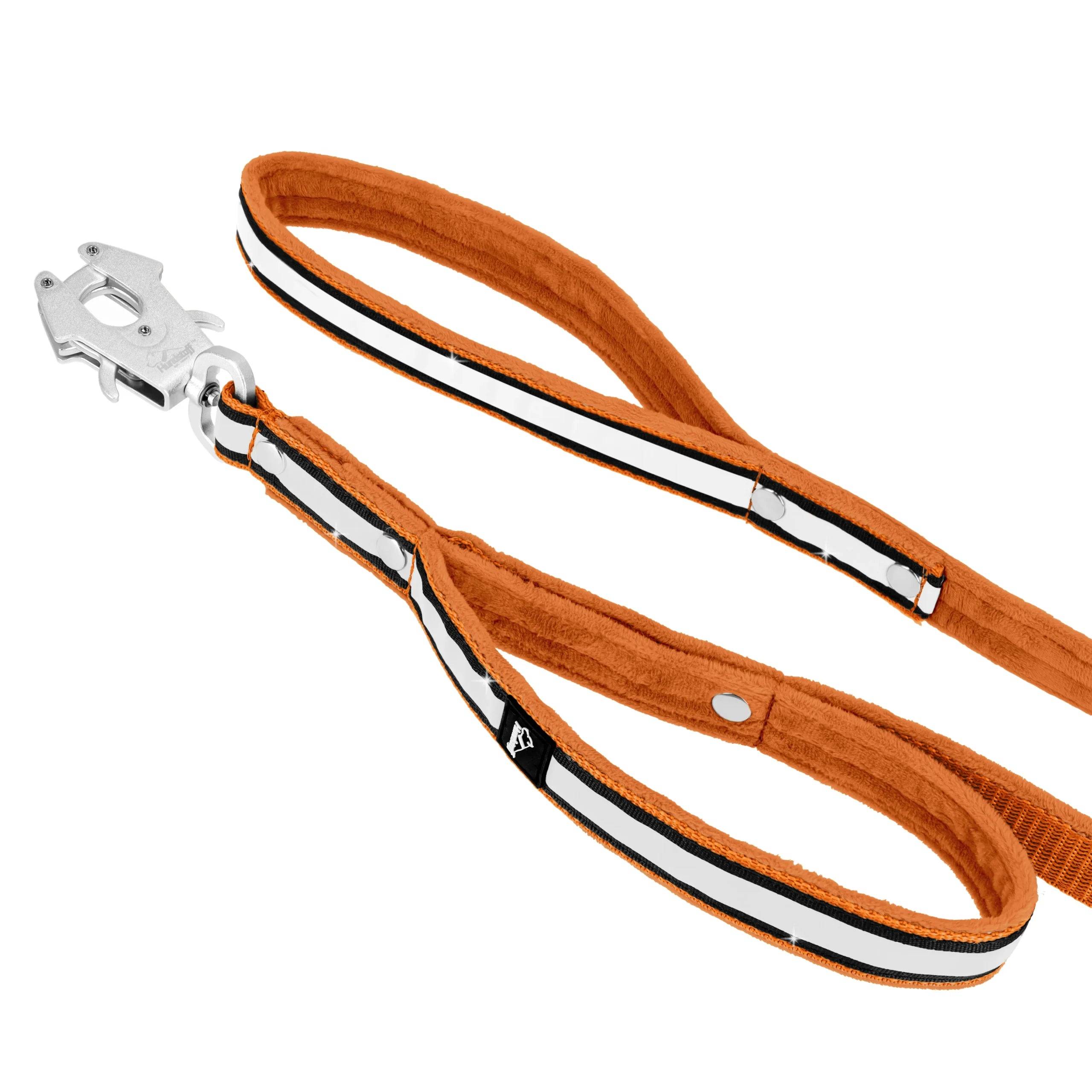 Guard Leash Safe Orange - Väktarkoppel med handtag & reflex - Default Title
