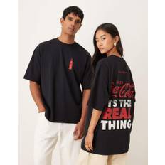 ASOS DESIGN - Sort oversized unisex-t-shirt med Coca Cola-print-Hvid