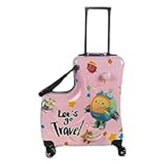 Hardside Ride On Kids Luggage, Scooter Suitcase, Rolling Luggage With Wheels, Children's Ride-on Trolley Luggage, Kid Ride-on Suitcase With Spinner, Perfect For Children's Day And Festival Travel