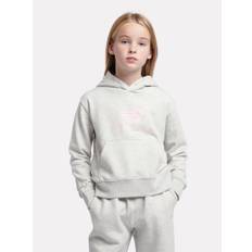 New Balance New Balance Grey Kids French Terry Stacked Logo Hoodie