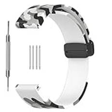 KUTEWEU Armband för Amazfit Bip 5/Amazfit GTR 4/Amazfit GTR 47 mm/Amazfit GTR 2 armband, 22 mm sport magnetisk stängningsrem för Huawei Watch GT4 46 mm, Galaxy Watch 3 45 mm, Garmin Venu 3, Silikon