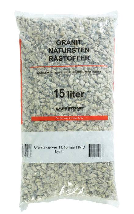 Granitskærver 11–16 mm hvid Lysit - Safestone