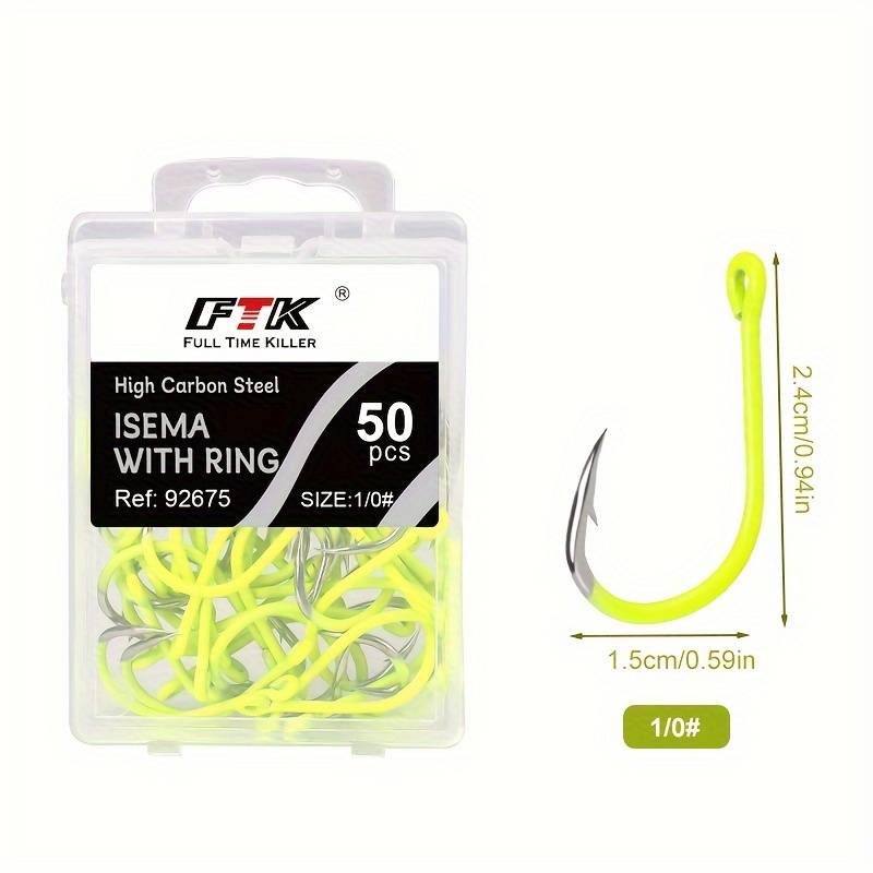 TEMU Ftk 50pcs/ Barbed Hooks Length 10mm/22mm Stainless Steel Suitable For Trout, Carp, And All Types Of Water