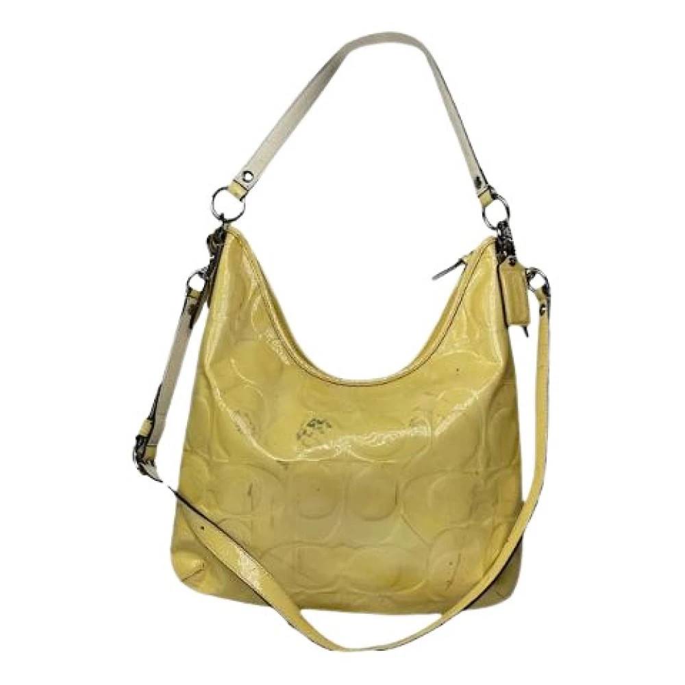 Coach Pre-owned Pre-owned Leather Shoulder Bag - Vintage - Dame - Gul - ONE SIZE - Uld