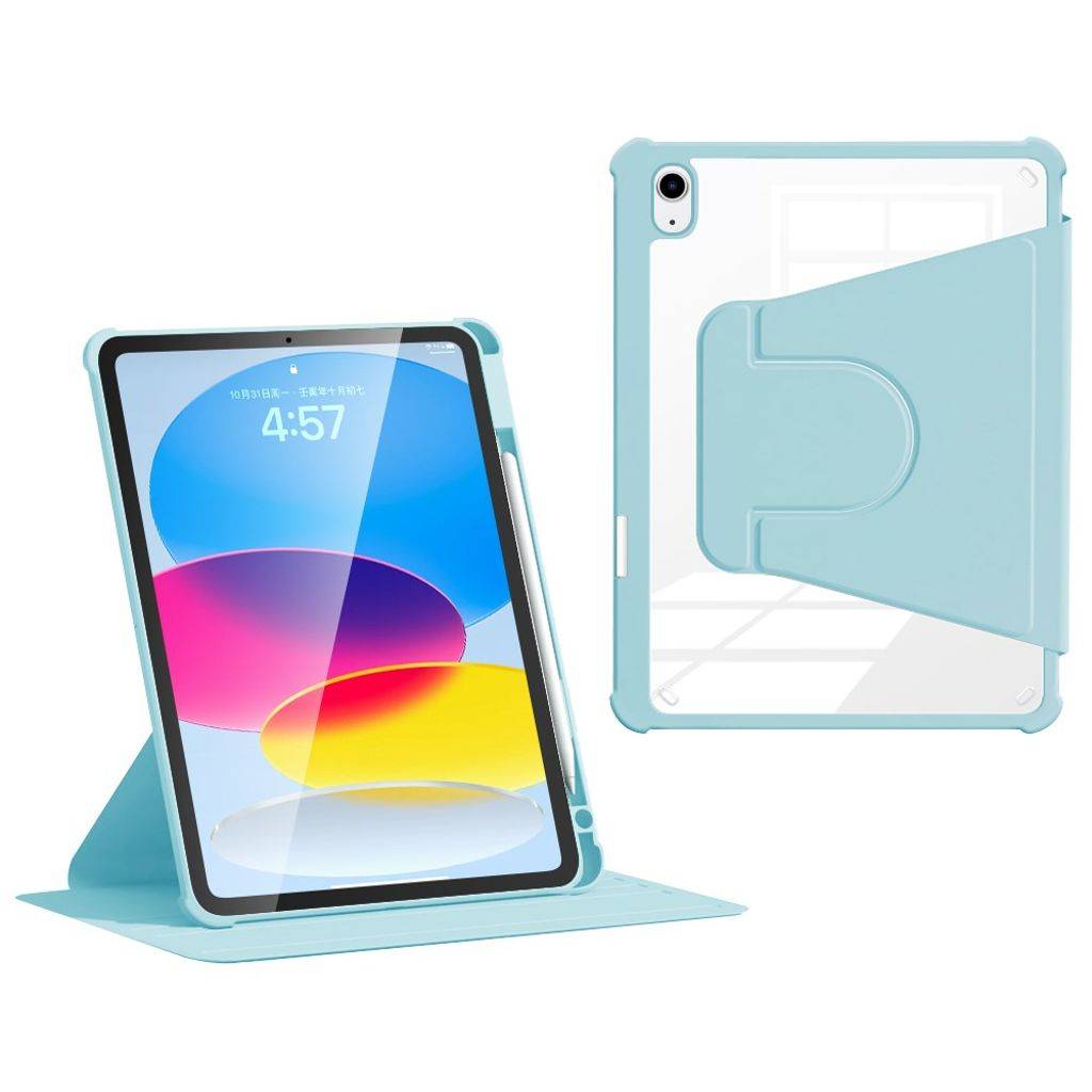 iPad 10.9" 2022 / iPad 11" 2025 etui med roterbar stativ - Blå