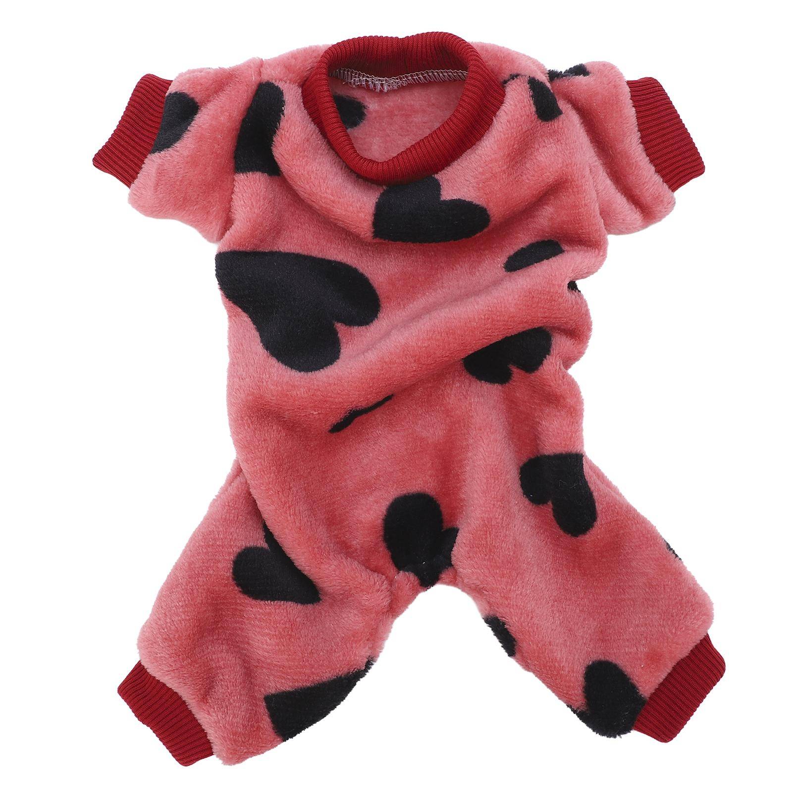 Hund Plysch Jumpsuits Husdjur Söta Mode Kläder Pyjamas Lämpliga för Liten Hund Valpar S