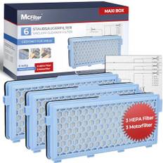 McFilter | 3 HEPA Filter geeignet für Miele Staubsauger Compact C1 C2, Complete C2 C3, S8340, S8360 S4000, S5000, S6000, S8000 Serie, S2, S3, S4, S5, S6 Serie | Alternative für SF-HA 50, SF-AP 50