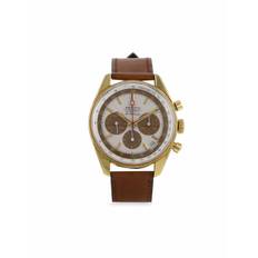 Zenith - Pre-owned El Primero 38 mm från 1970 - herr - läder/Gult guld - one size - Vit
