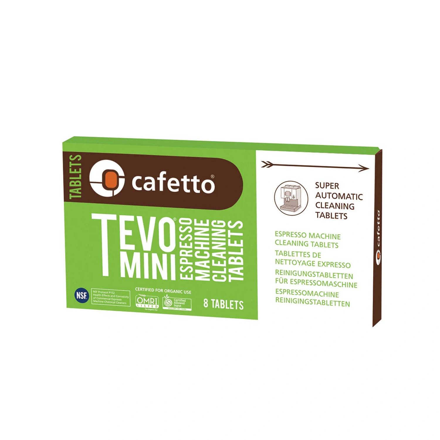 Cafetto Organiska rengöringstabletter TEVO Mini 8st