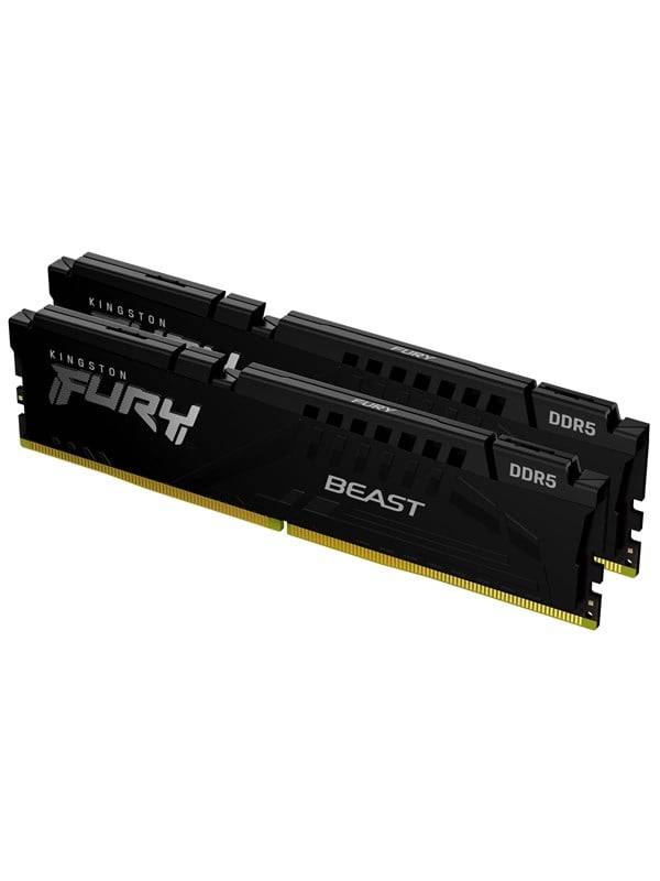 Kingston FURY Beast DDR5-6000 - 64GB - CL30 - Dual Channel (2 pcs) - AMD EXPO & Intel XMP - Sort