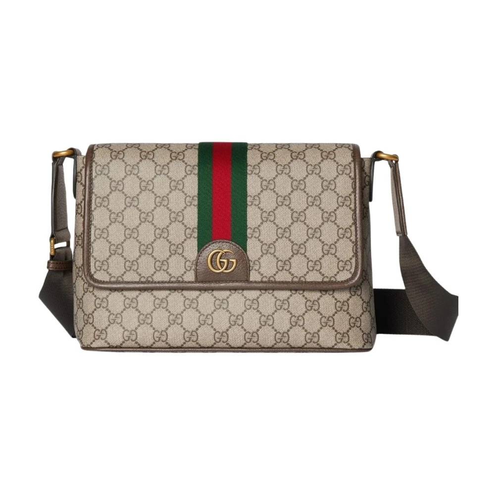 Gucci Ophidia Medium Messenger Bag - Tasker - Herre - Beige - ONE SIZE - Uld