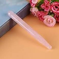 Rose Quartz Crystal Face Massage Wand | Smooth Stick för Spa och Akupunktsmassage | Lätt Att Hålla och Använda | Fint Utformad | Massage Stone Massageverktyg