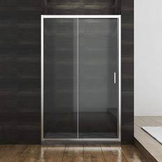 Duschkabin duschskjutdörr, olika storlekar 100 cm, 110 cm, 120 cm, ESG-glasdörr, dusch, nischdörr, enkel skjutdörr, glasskjutdörr, dusch, 100 x 185 cm