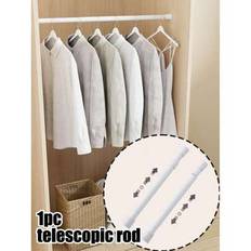 Adjustable Expansion Pole Without Drilling,Spring Tension Curtain Rod, Multi-Use Clothes Drying Rod, Door Curtain Pole, Wardrobe Support Bar, Bathroom - White - Regular (1 Piece),Bold Weight-bearing Version (1 Piece)