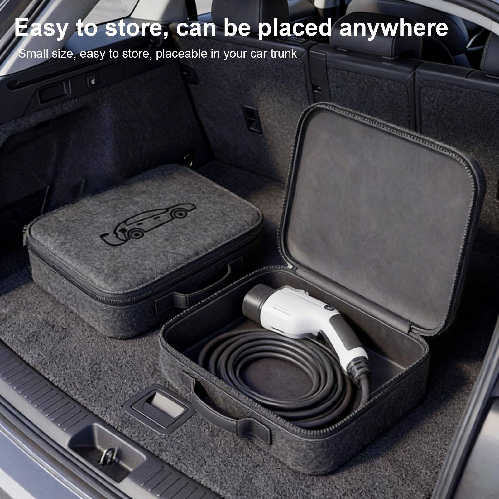 EV Charger Storage Case Portable Felt Electric Vehicle Charging Cord Organizer Electric Vehicle Charging Cable Organizer Bags