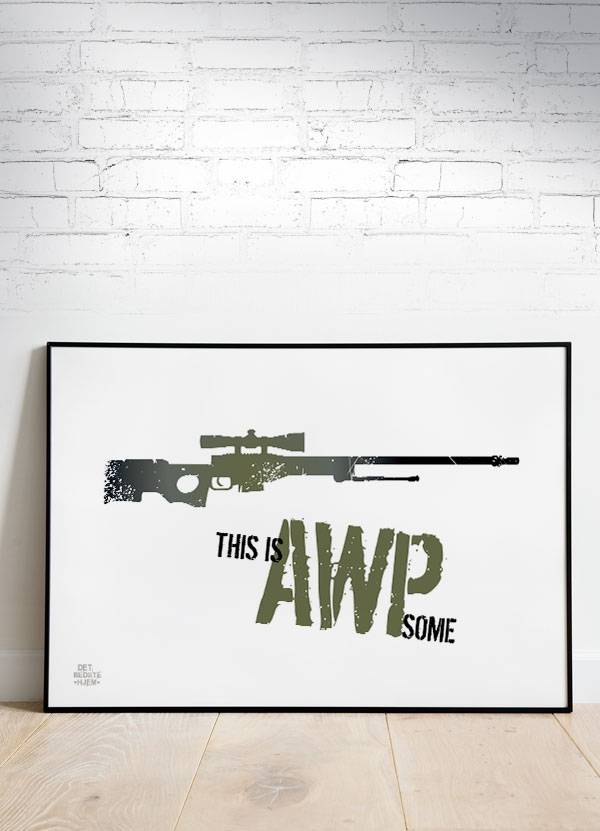 CSGO - This is AWPsome 2 (vandret) - 40 x 30 cm - Kr. 219,-