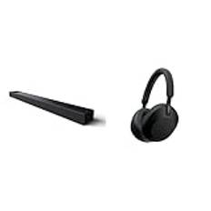 Sony HT-A7000 7.1.2-kanals Dolby Atmos® Soundbar & Sony WH- 1000XM5 | Trådlöst brusreducerande bluetooth-headset, optimerat för Amazon Alexa och Google Assistant, svart