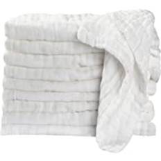 koo-dib baby tvättlappar 6 lager babyhanddukar muslinhandduk baby badhandduk gasblöjor spotthandduk mjuk nyfödd sugsäker dregelhaklapp baby för pojkar och flickor 10 st 25 x 25 cm