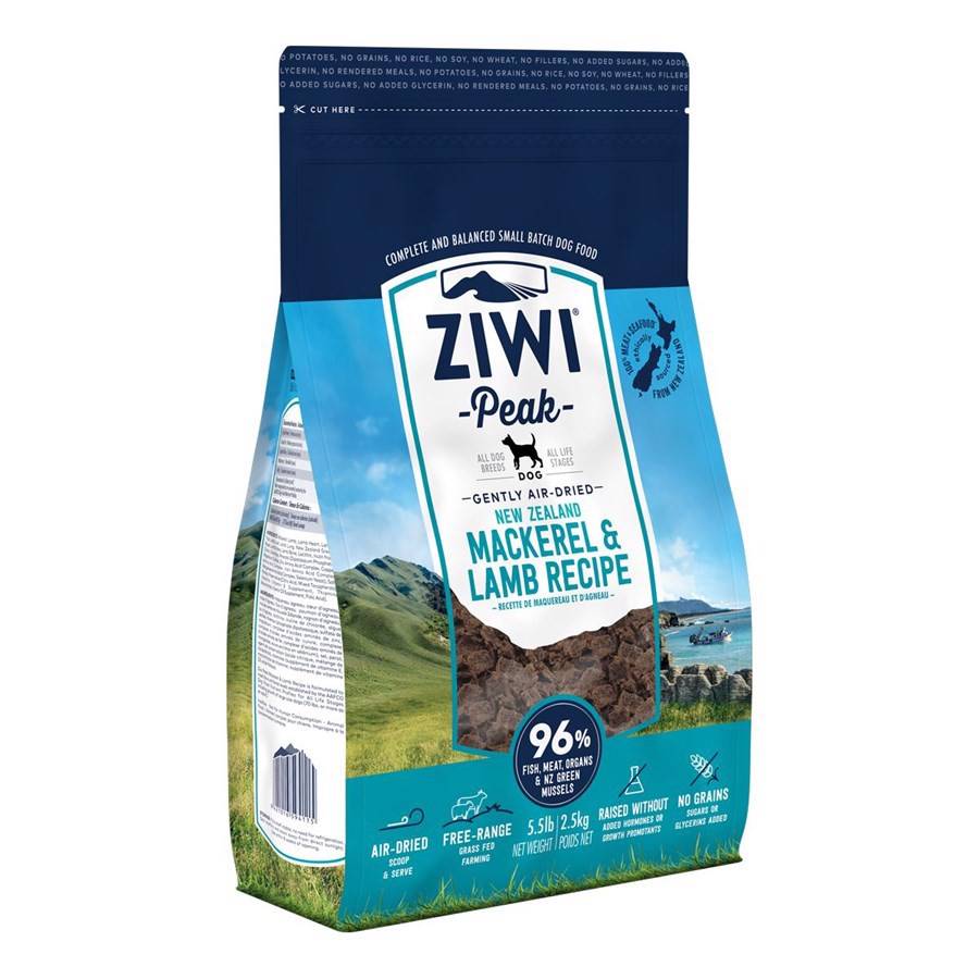 ZiwiPeak Dog Air-dried Mackarel and Lamb, 2.5 kg - DATOVARE