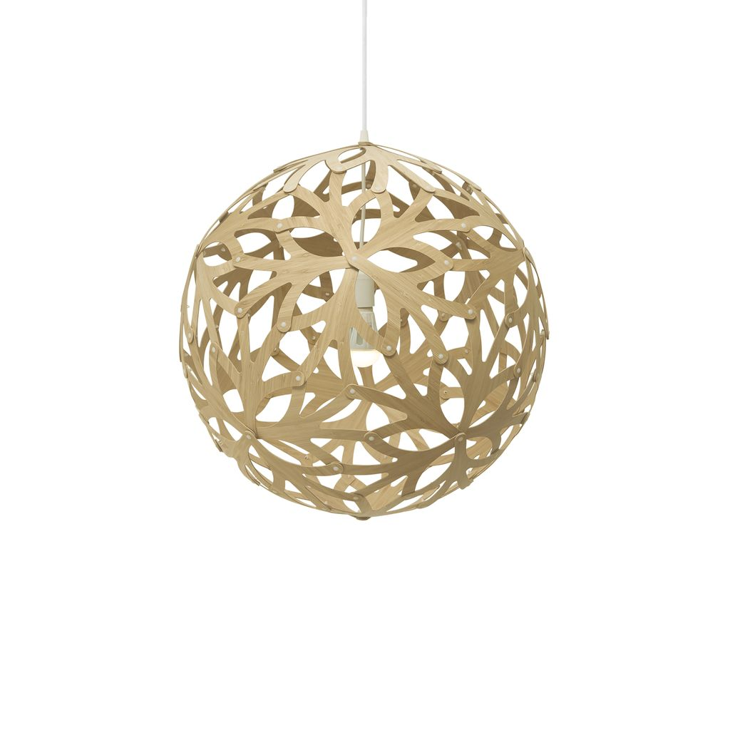 David Trubridge Lightning Floral Pendel Bamboo 800 mm