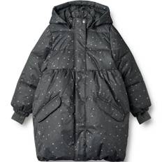 Wheat - Recycled Luna puffer jakke - Sort - str. 8 år/128 cm