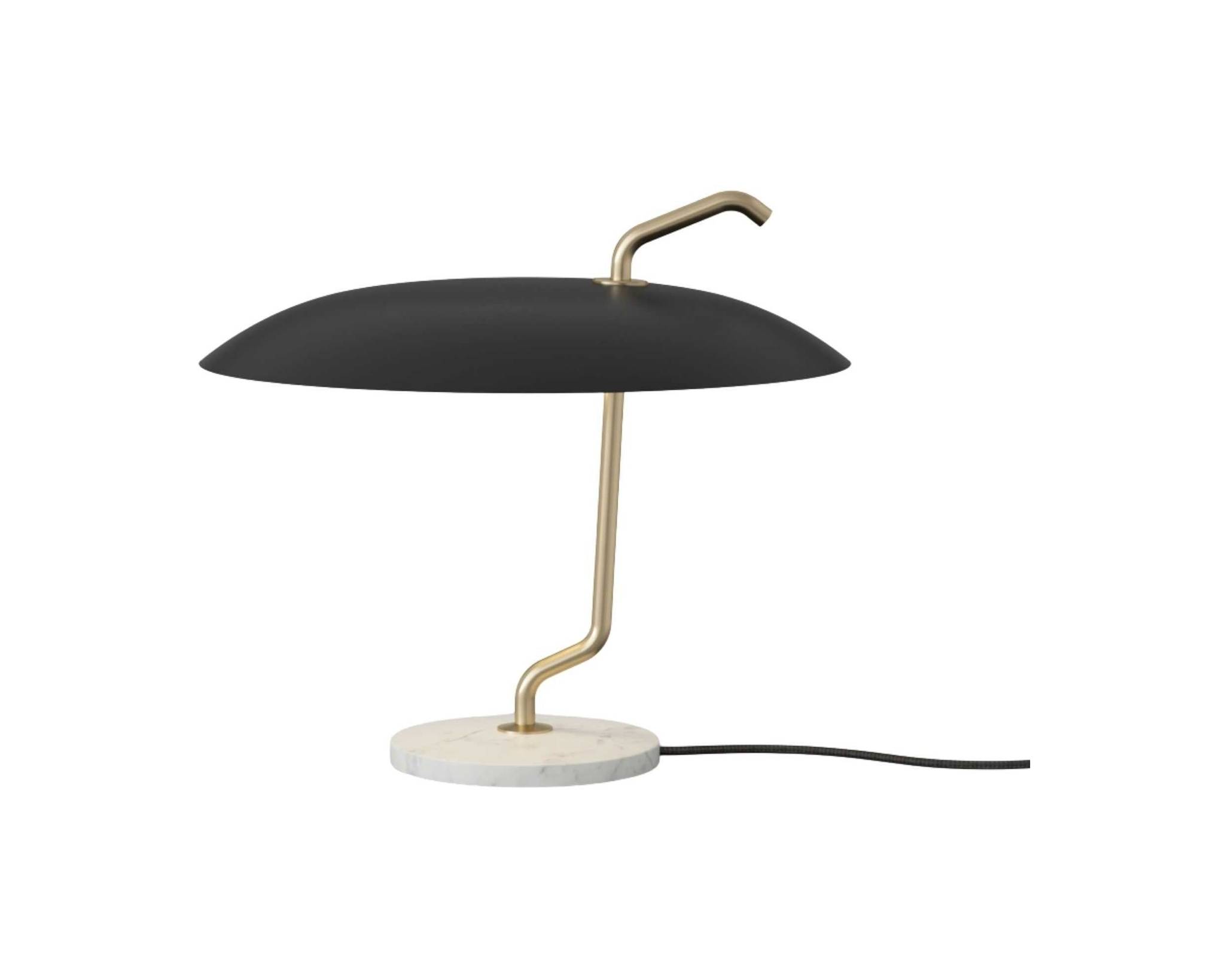 Astep Model 537 bordslampa ø 40 cm svart / mässing / vit marmor