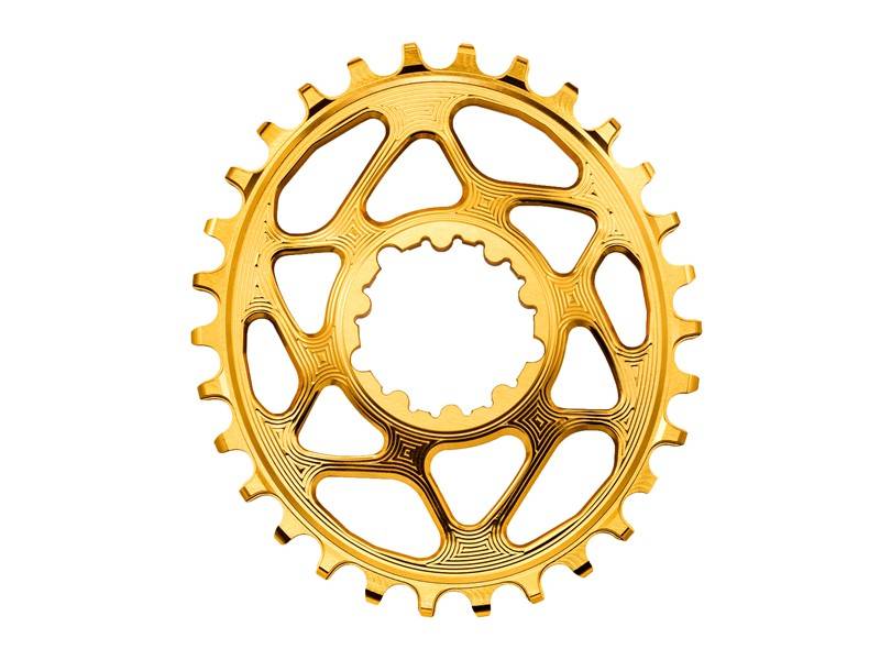 AbsoluteBLACK SRAM Direct Mount Oval 34T | 6mm Offset Kedjedrev Guld | 1x10/11/12