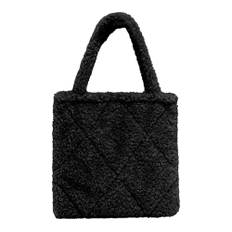 BomBoogie, Taske, Dame, Sort, ONE SIZE, Uld, Blød Sherpa Shopper Taske - ONE Size