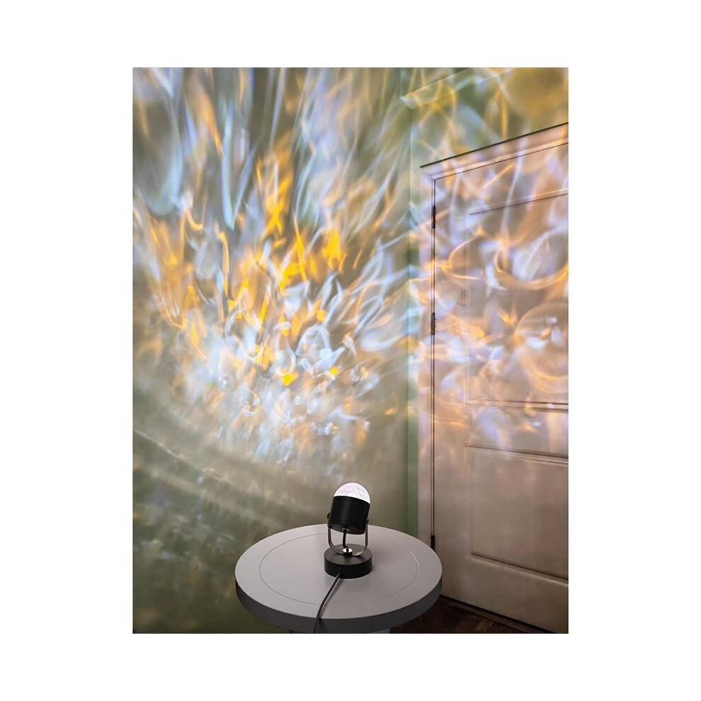 Plug-in Dynamic Ocean Wave Table Lamp Water Ripple Night Light Projector for Room Party, Color Changing Ambient Lamp