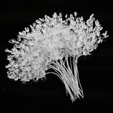 5/10/20 Konstgjorda Blommor - Konstgjorda Blomsterstjälkar, Blomsterhantverk och Heminredning, Utsökt Knoppdesign, Transparent Akrylmaterial, Lämplig - Vitt (30 st,10 artiklar,5 artiklar)