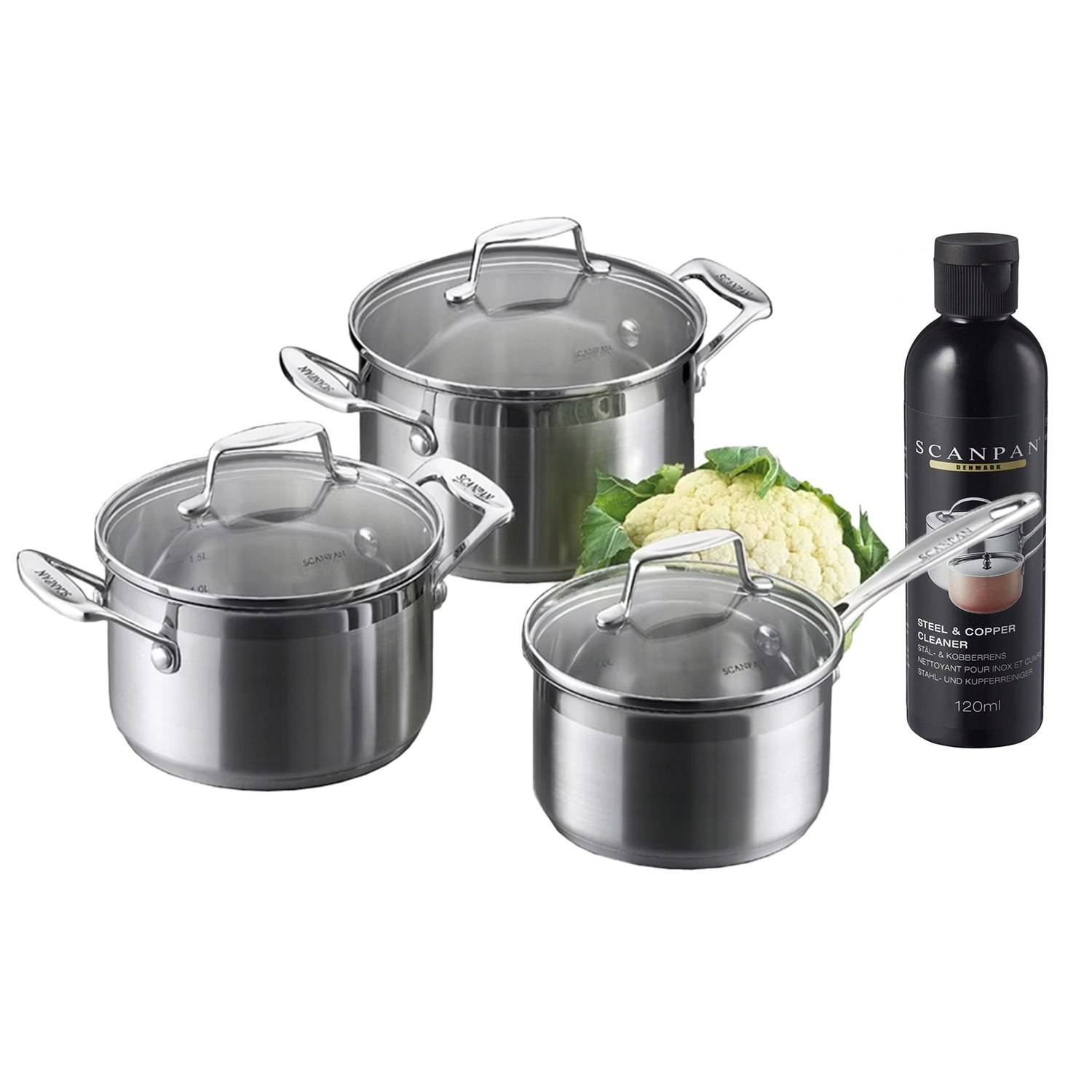 Scanpan - Grytset Med Rengöring - Aluminium