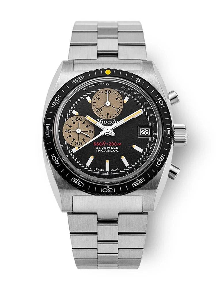 Nivada Grenchen Watch Autochron Yellow