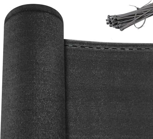 WOLTU staketskydd insynsskydd 1,2x20 m skuggnät 280 g/m² HDPE insynsskydd med buntband tennisskärm vindskydd solskydd för idrottsplats trädgård balkong, antracit