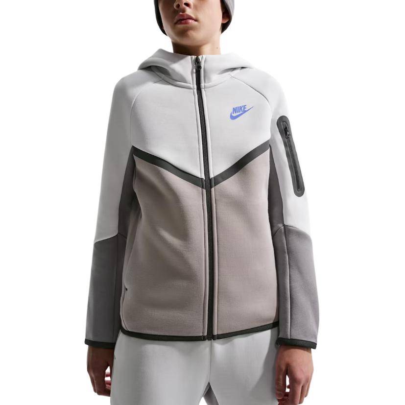 Nike Sportswear Tech Fleece Heldragkedja Hoodie för Större Barn Ljus Järnmalm HV5867-025 cm gray