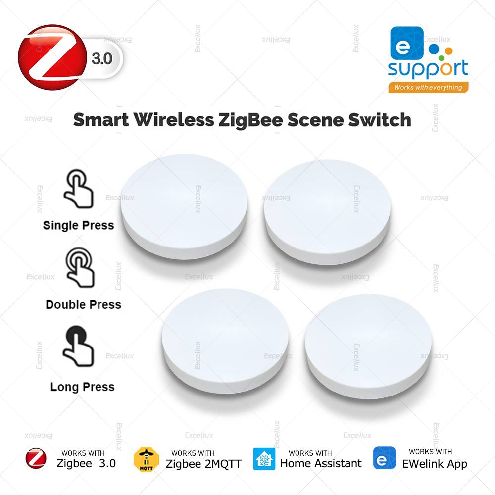 Zigbee Smart Wireless Button Switch Intelligent Scene Linkage Switch Smart Home Automation Support Home Assistant Zigbee 2mqtt