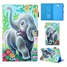 För SM-T580 surfplatta fodral söta djur blomma tryck fodral för Samsung Galaxy Tab A A6 10.1 2016 SM-T580 T585 Fundas skal hudblomma elefant