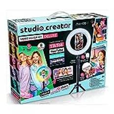 Canal Toys Studio Creator INF 003UK Video Maker Kit Deluxe, färg LED XL grön skärm, 1 m stativ, fjärrkontroll, clip-on selfie-ring ljus + guide, flerfärgad, 45 x 8 x 36 centimeter