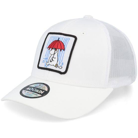 Moomin - Vit trucker Keps - Kids Snorkmaiden Umbrella White Trucker @ Hatstore