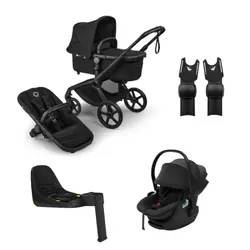 Bugaboo Fox 5 Renew Barnvagn + Thule Maple Babyskydd & Bas - Heritage Black/Black