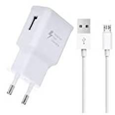 PH26 3A snabbladdare + USB-kabel för Sony Xperia XZ1 Compact - Ultra-kraftfull 3A laddare med Micro USB-kabel - ultrasnabb dataöverföring