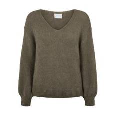 Milana ls alpaca pullover AmericanDreams, dark taupe