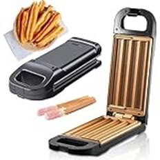 850 W Churro-Maker, Electric Churro Machine, Make 4 Churros in Approx 10 Minutes, with Non-Stick Pan, for Oil-Free, Easy To Clean Snack Desse,Black