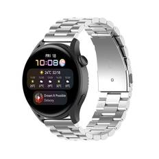 Huawei Watch GT 3 46mm/Watch GT Runner Stilrent länkarmband i metall, Silver