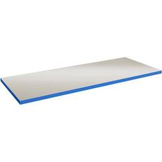 Bordplade 40 mm 1500 x 620 mm Grå vinyl Blå ABS kant