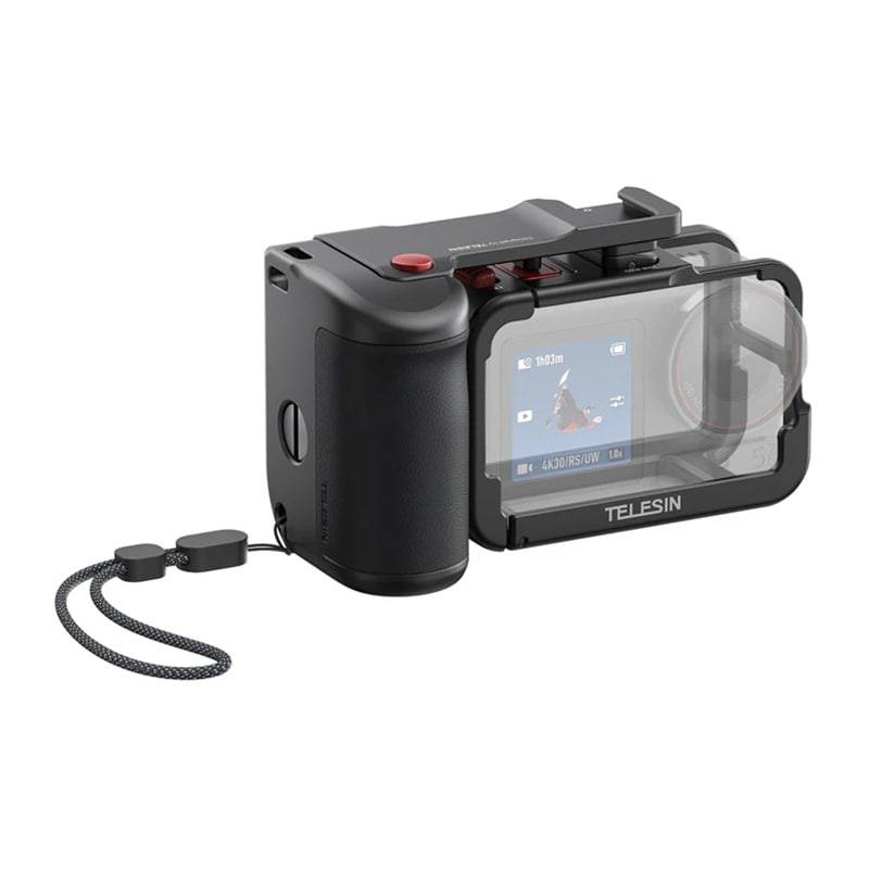 Telesin beskyttelsesetui med håndtag til DJI Osmo Action 3/4/5.