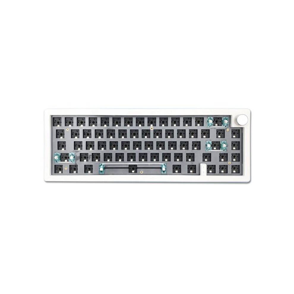 GMK67 Mechanical Keyboard Kit Hot-Swappable 3-Mod 2.4G Wireless RGB Backlit Gasket Structure Keyboard White