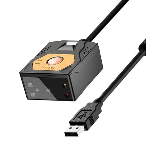 NETUM NT-480 streckkodsläsare med fast montering, industriell 1D 2D QR-kodskanner med USB-anslutning, automatisk avkänning inbäddad skanner för kiosk, transportör, POS, tillverkning och