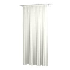 Gardin i dubbelbredd med tunnel/Creaseband, 300 cm, Unbleached, Linne - Bemz